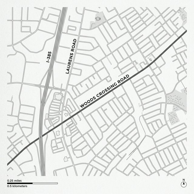 Woods Crossing Greenville Map